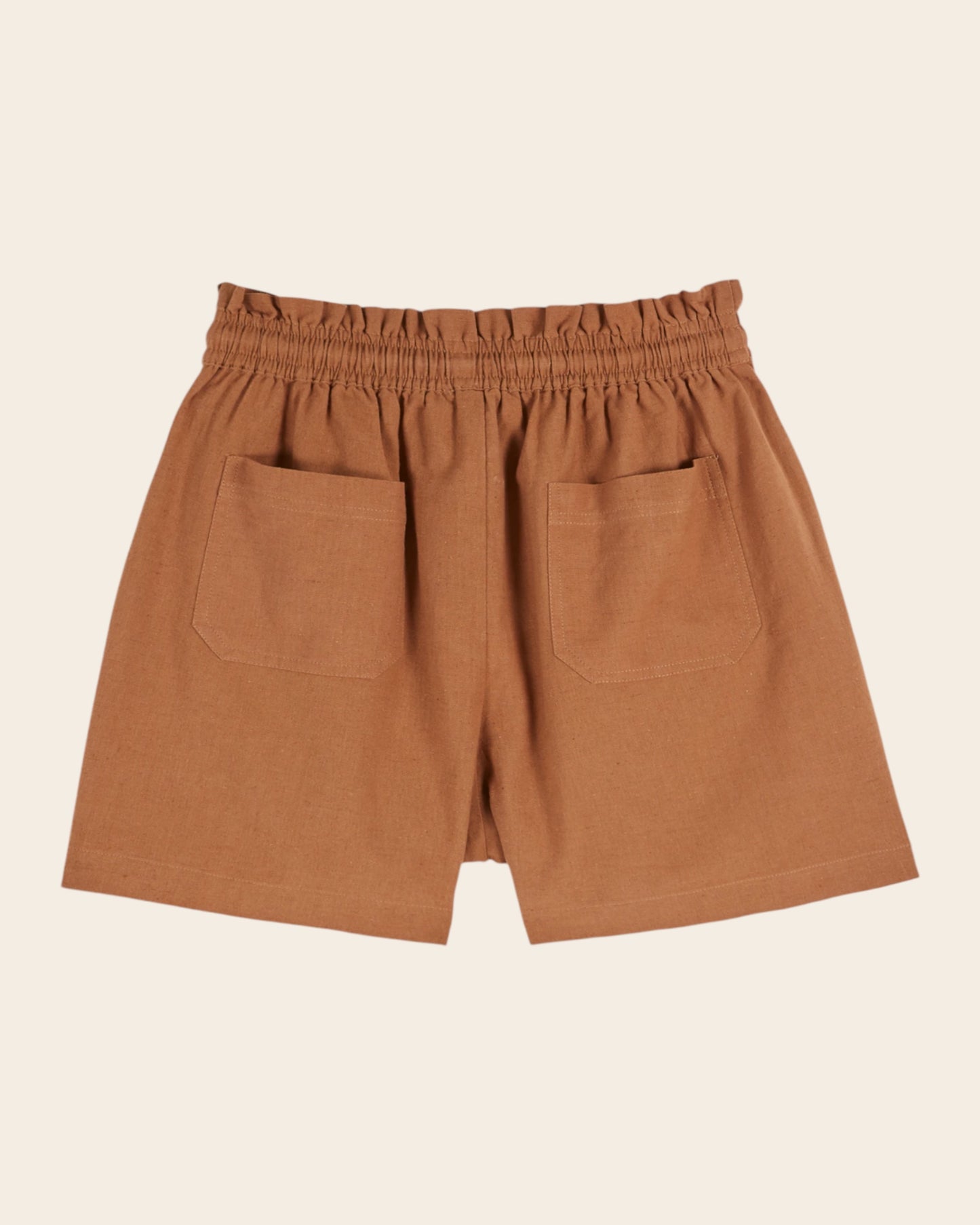 Short - Taille élastique marron