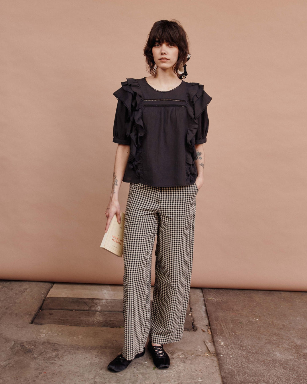 Pantalon - Vichy noir et blanc