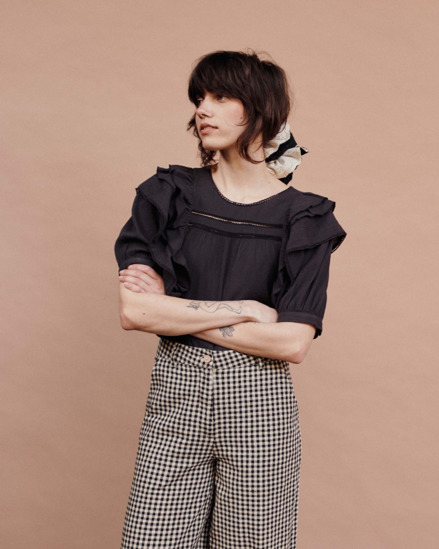 Pantalon - Vichy noir et blanc
