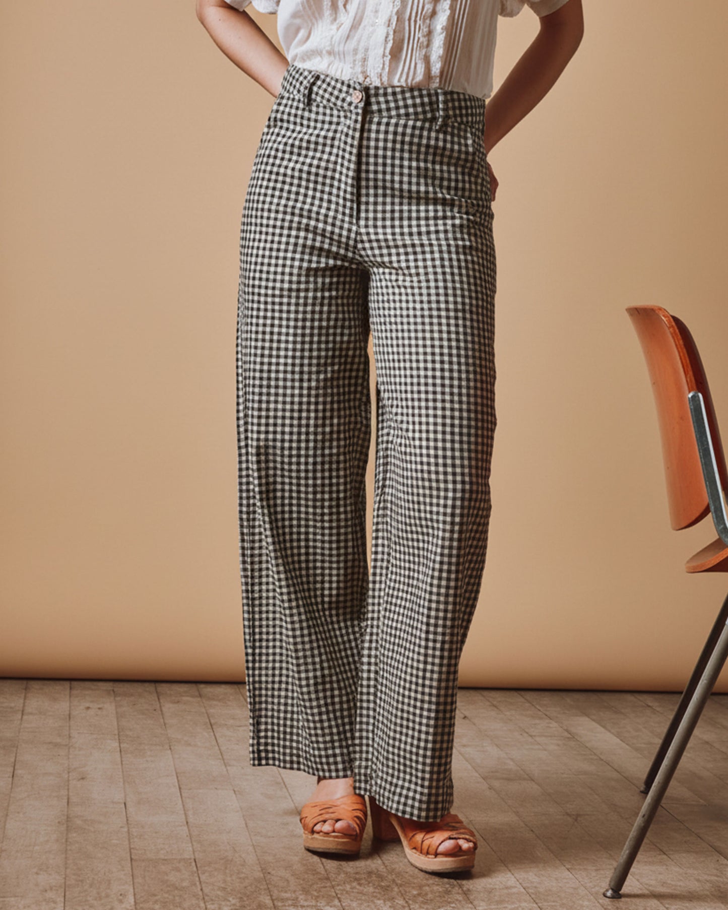 Pantalon - Vichy noir et blanc