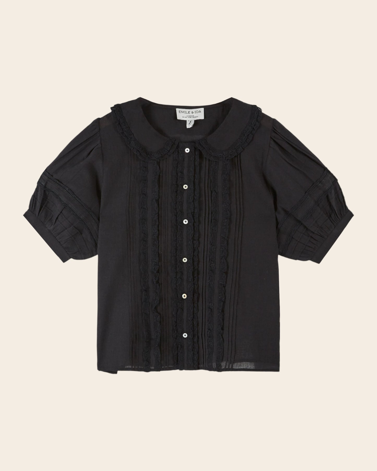 Blouse - Vintage dentelle noir