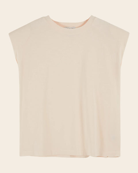 T-shirt - Épaulettes crème