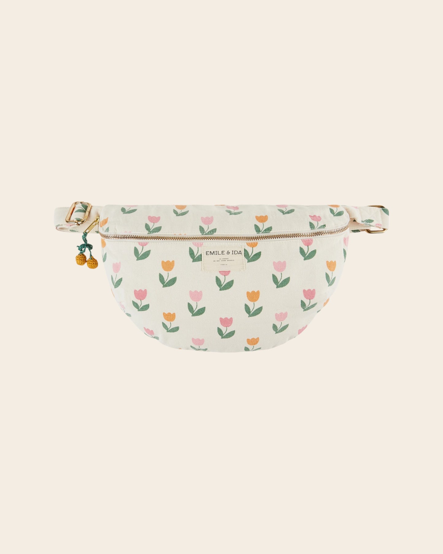 Sac banane - Tulipes écru