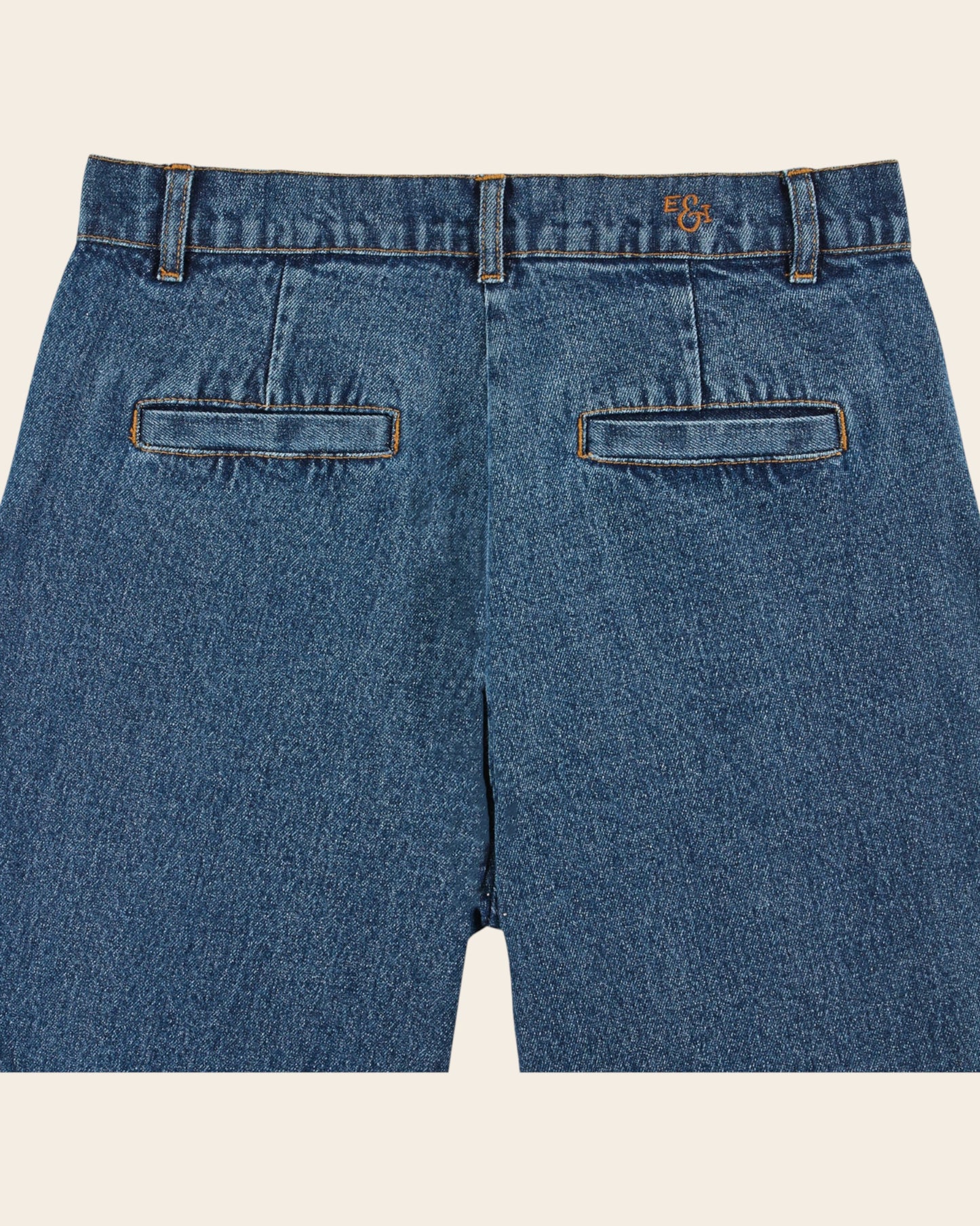 Jean - Crop denim bleu