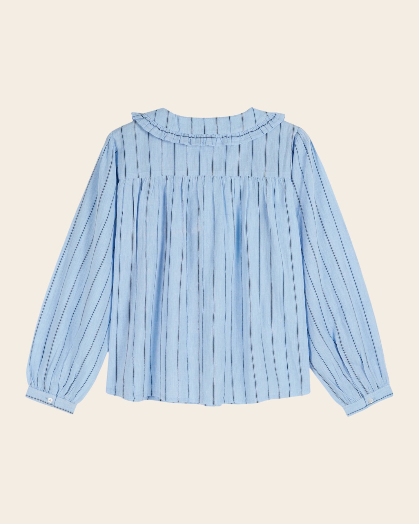 Blouse - Volanté bleu et noir