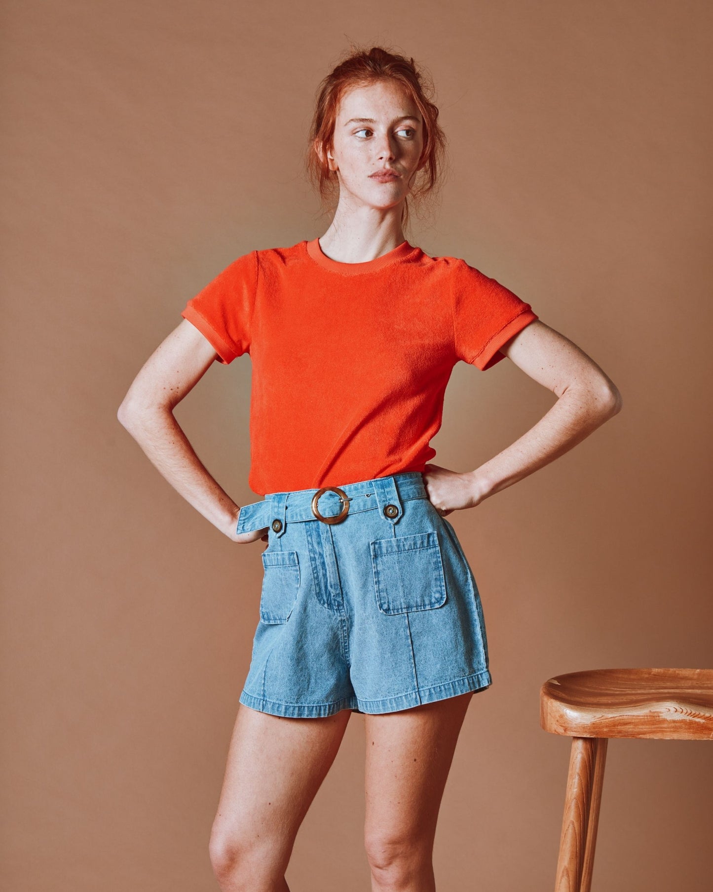 Short - Boucle denim bleu light