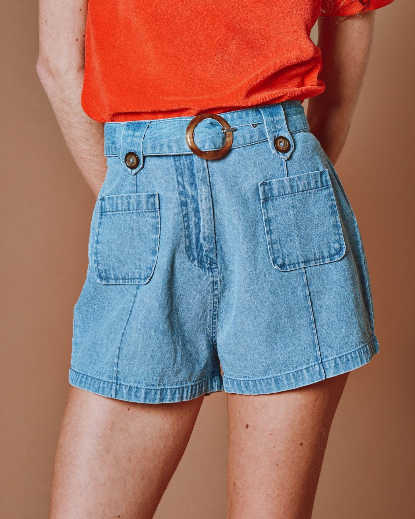 Short - Boucle denim bleu light
