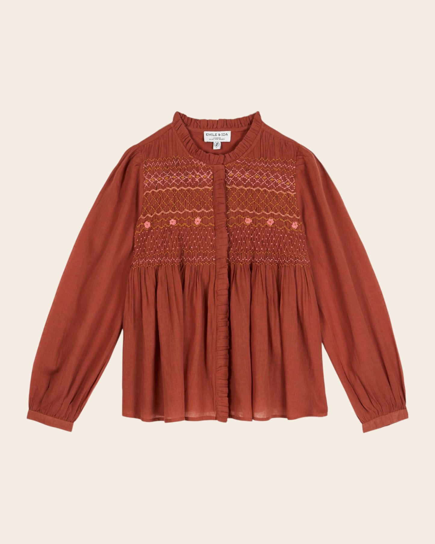 Blouse - Smockée sienne