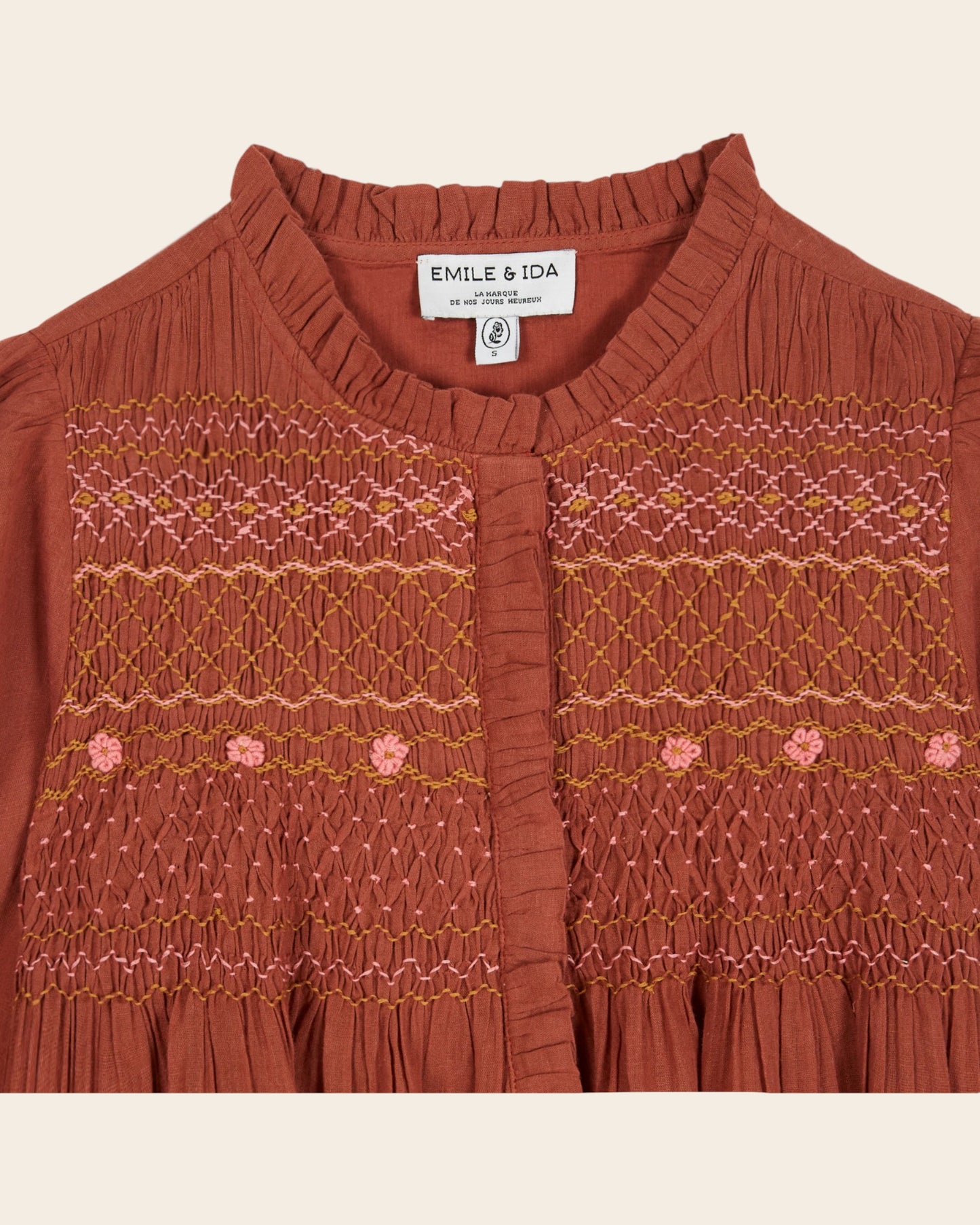 Blouse - Smockée sienne