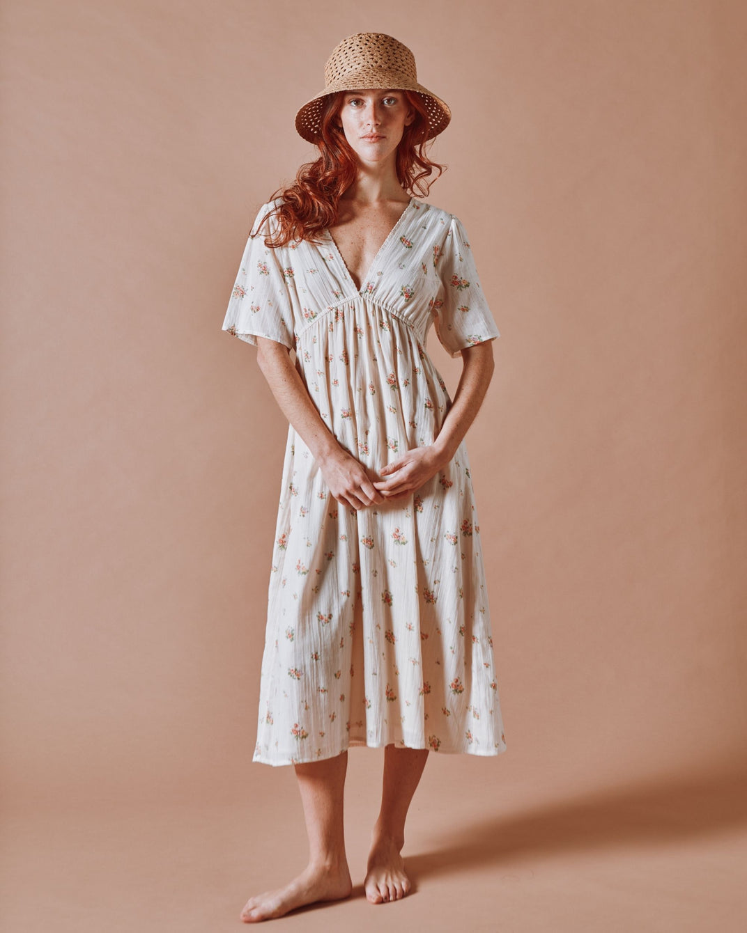 Robe longue - Fleuri althea