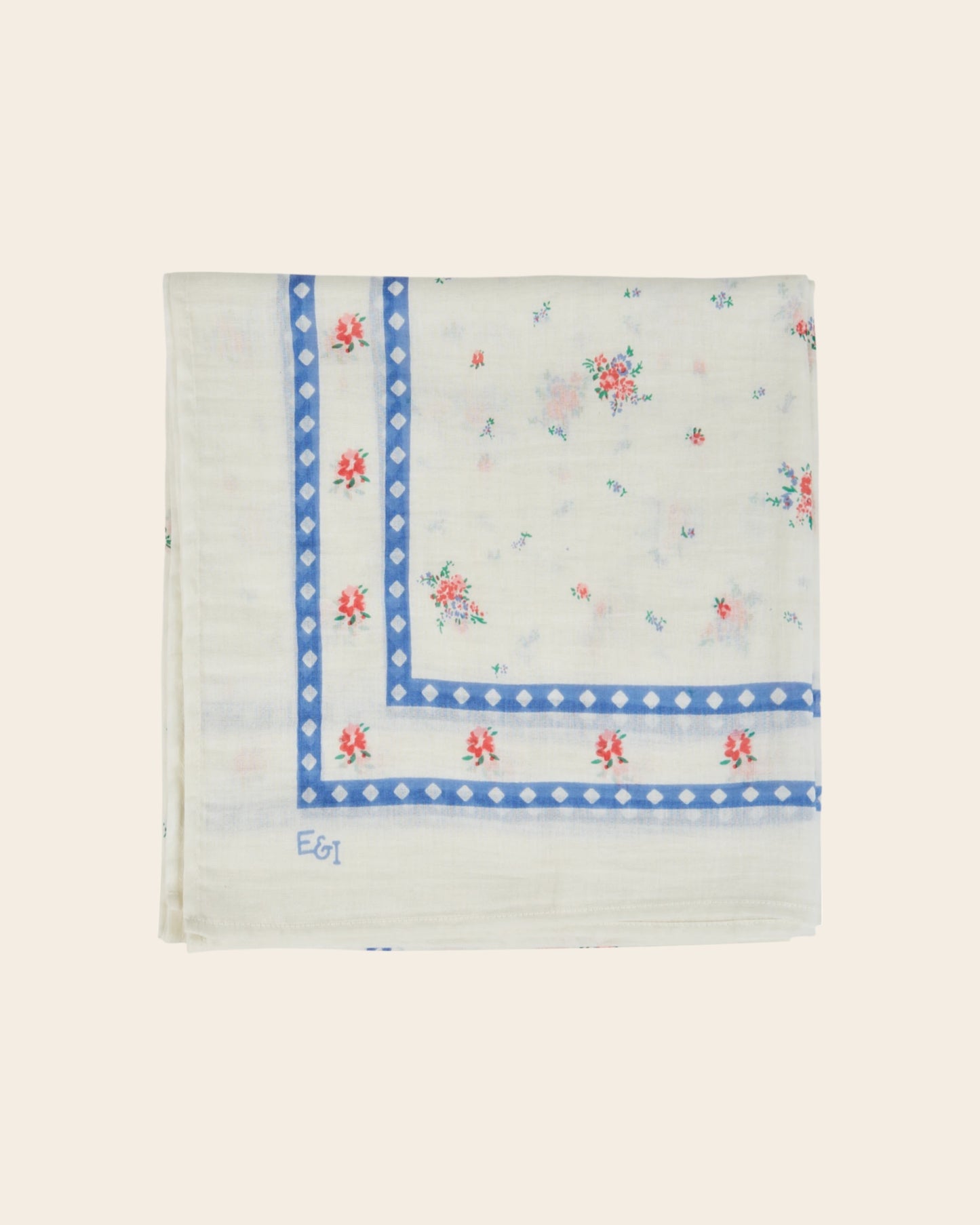 Foulard - Fleuri écru