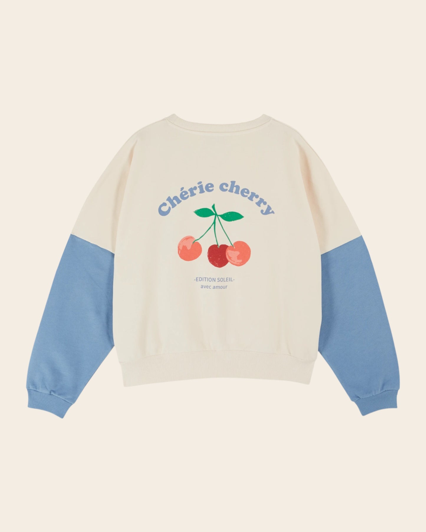 Sweat - Chérie Cherry bicolore écru