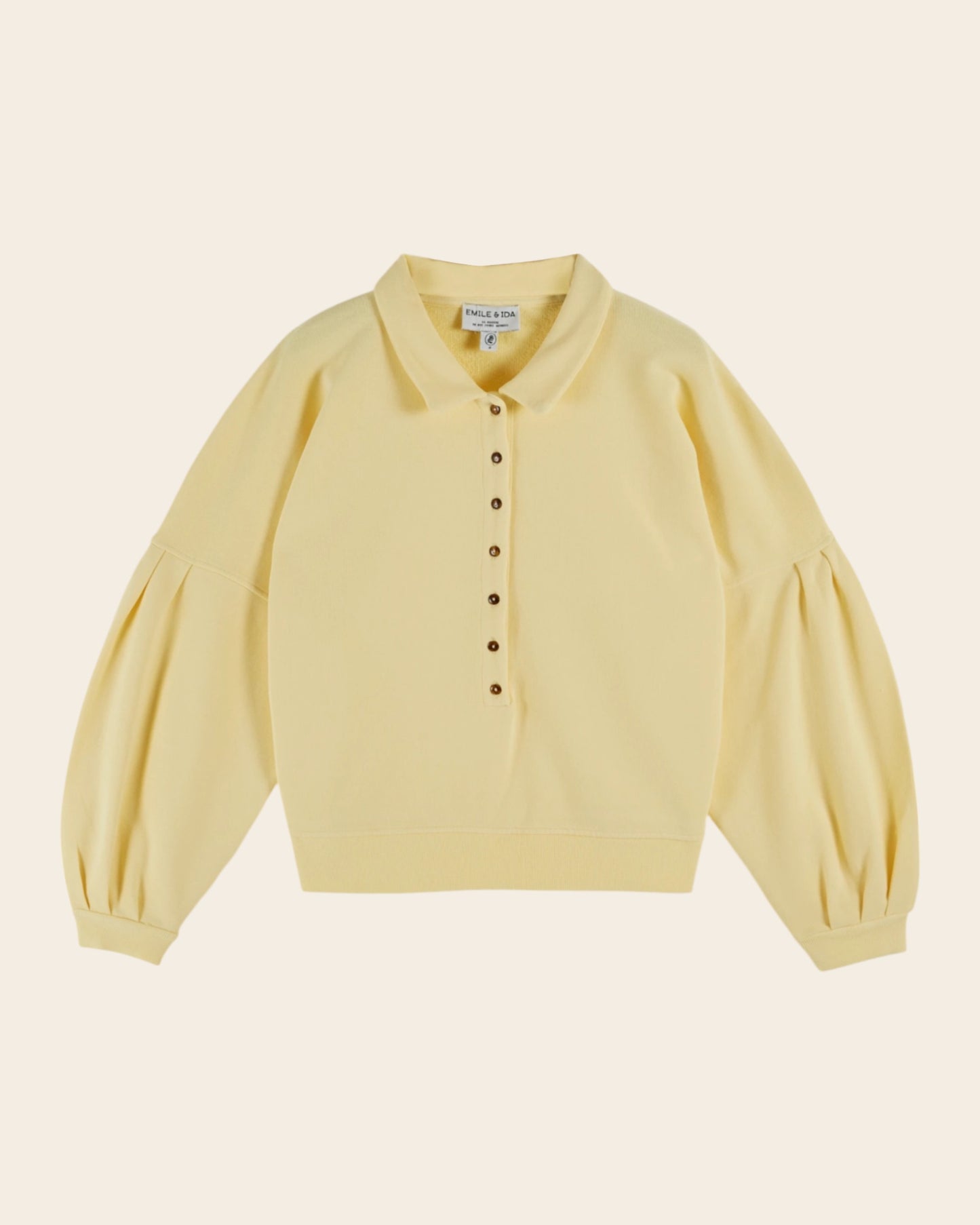 Sweat - Boutonné mimosa