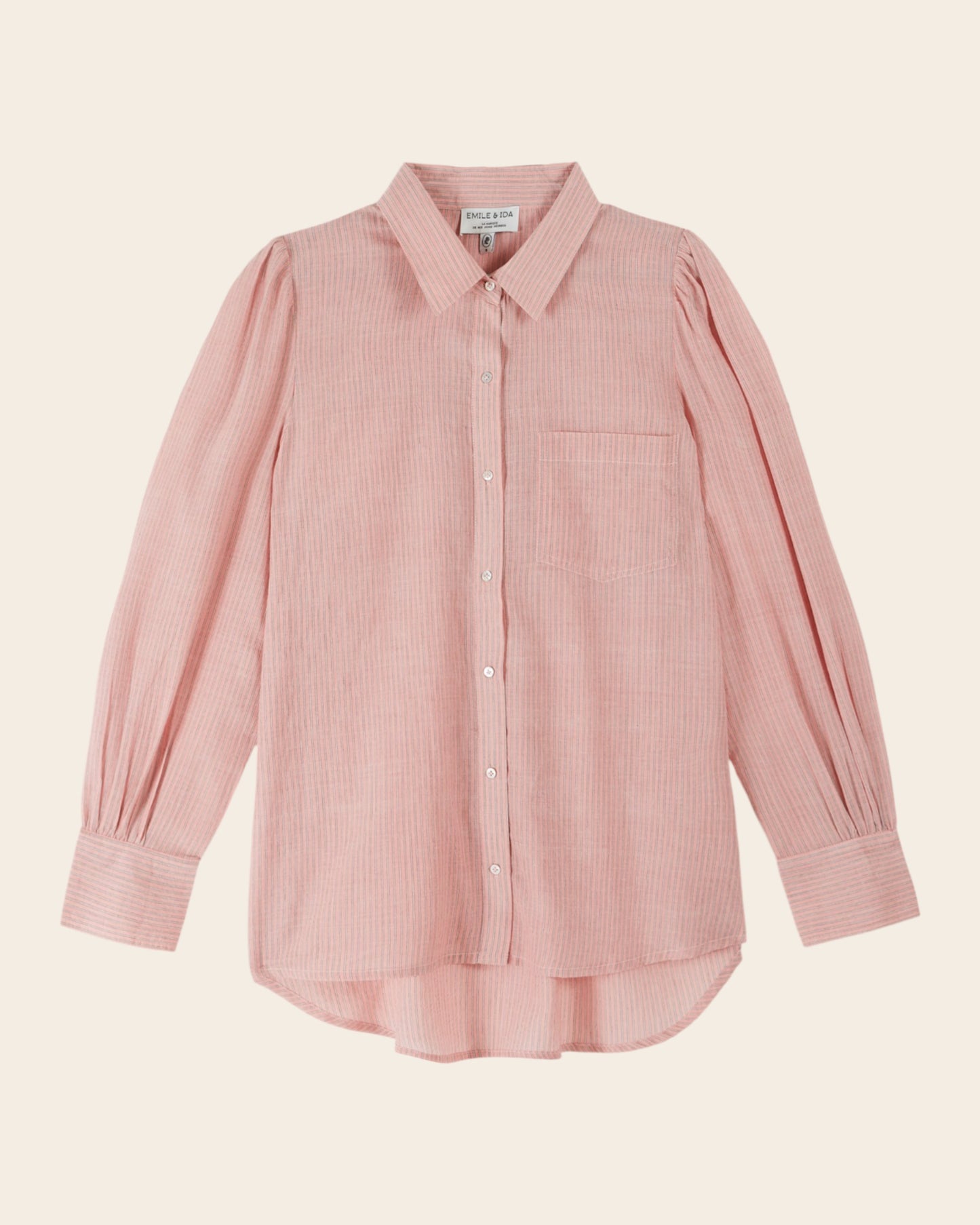 Chemise - Longue khadi rose