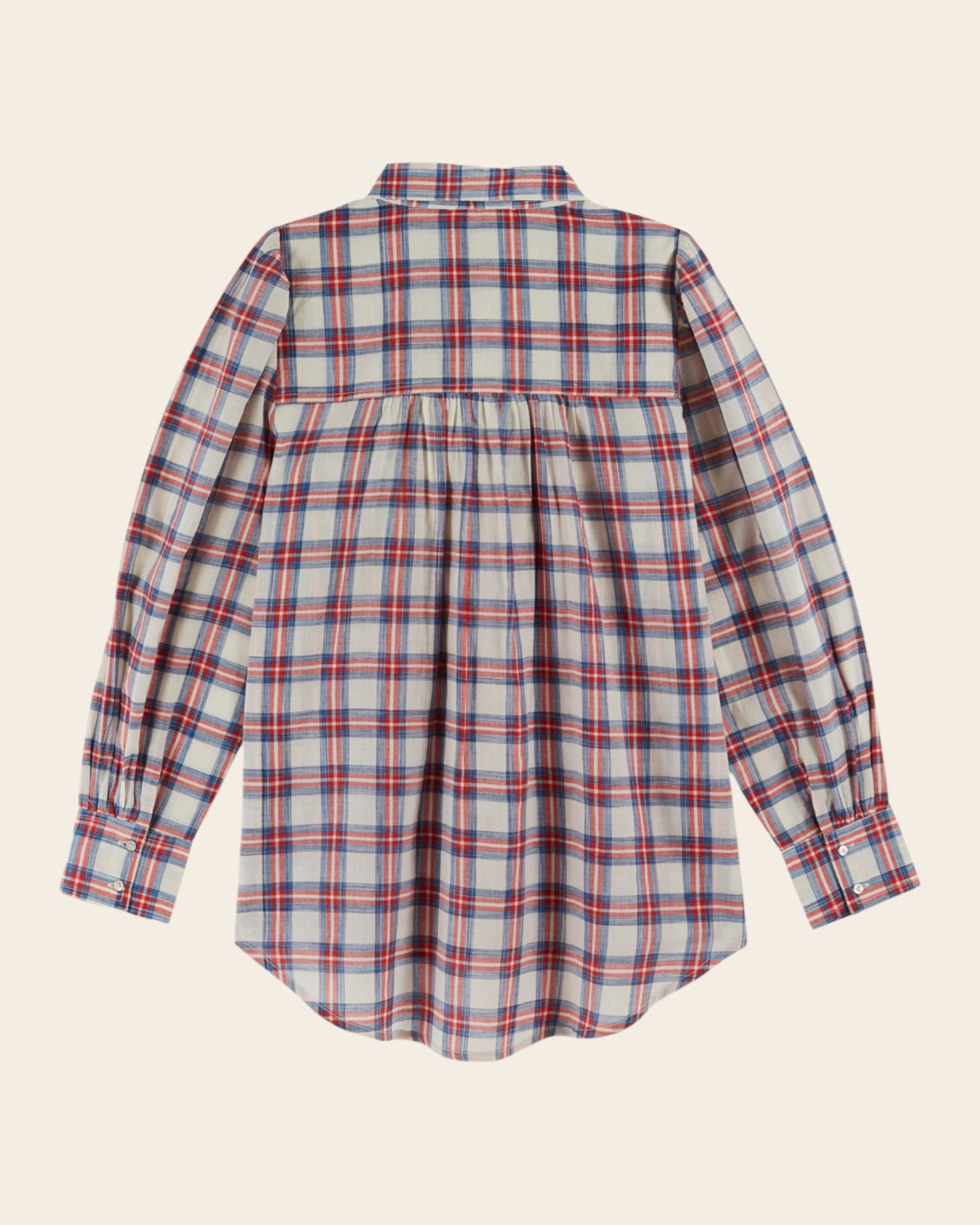 Chemise - Longue khadi carreaux