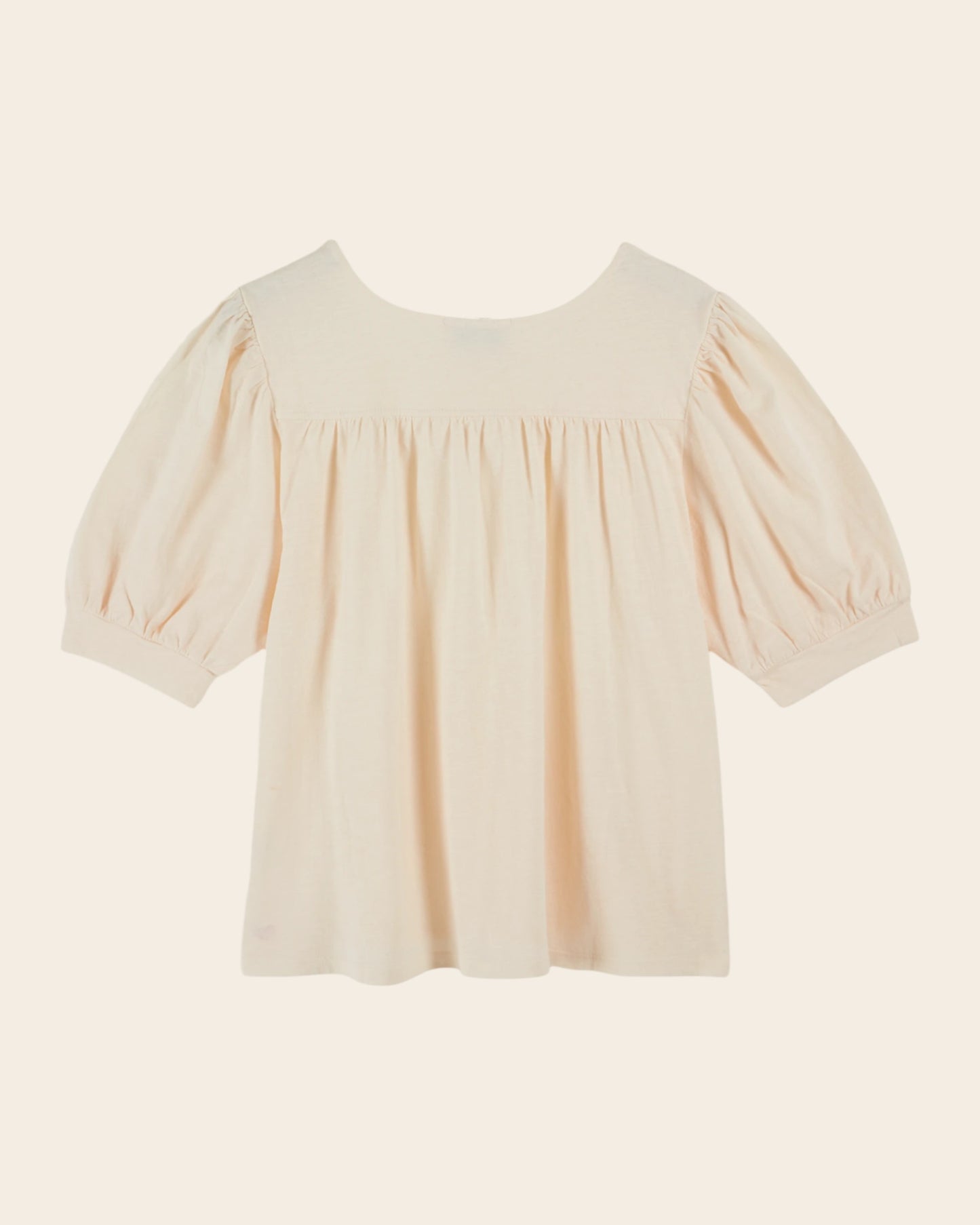 T-shirt - Manches ballon crème