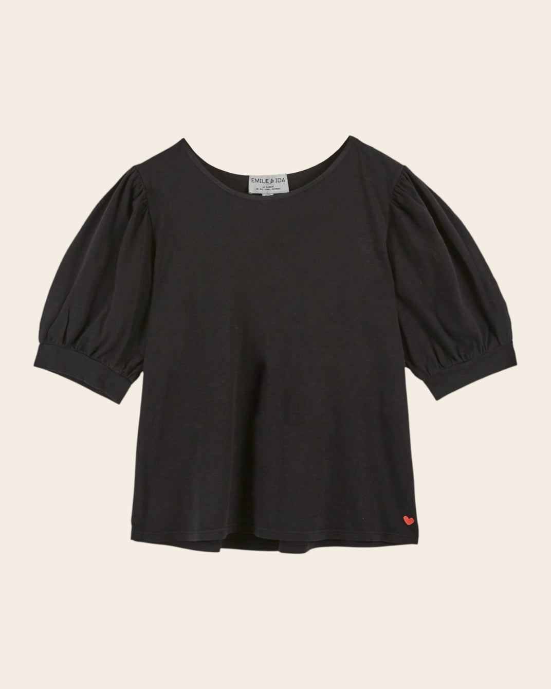 T-shirt - Manches ballon noir