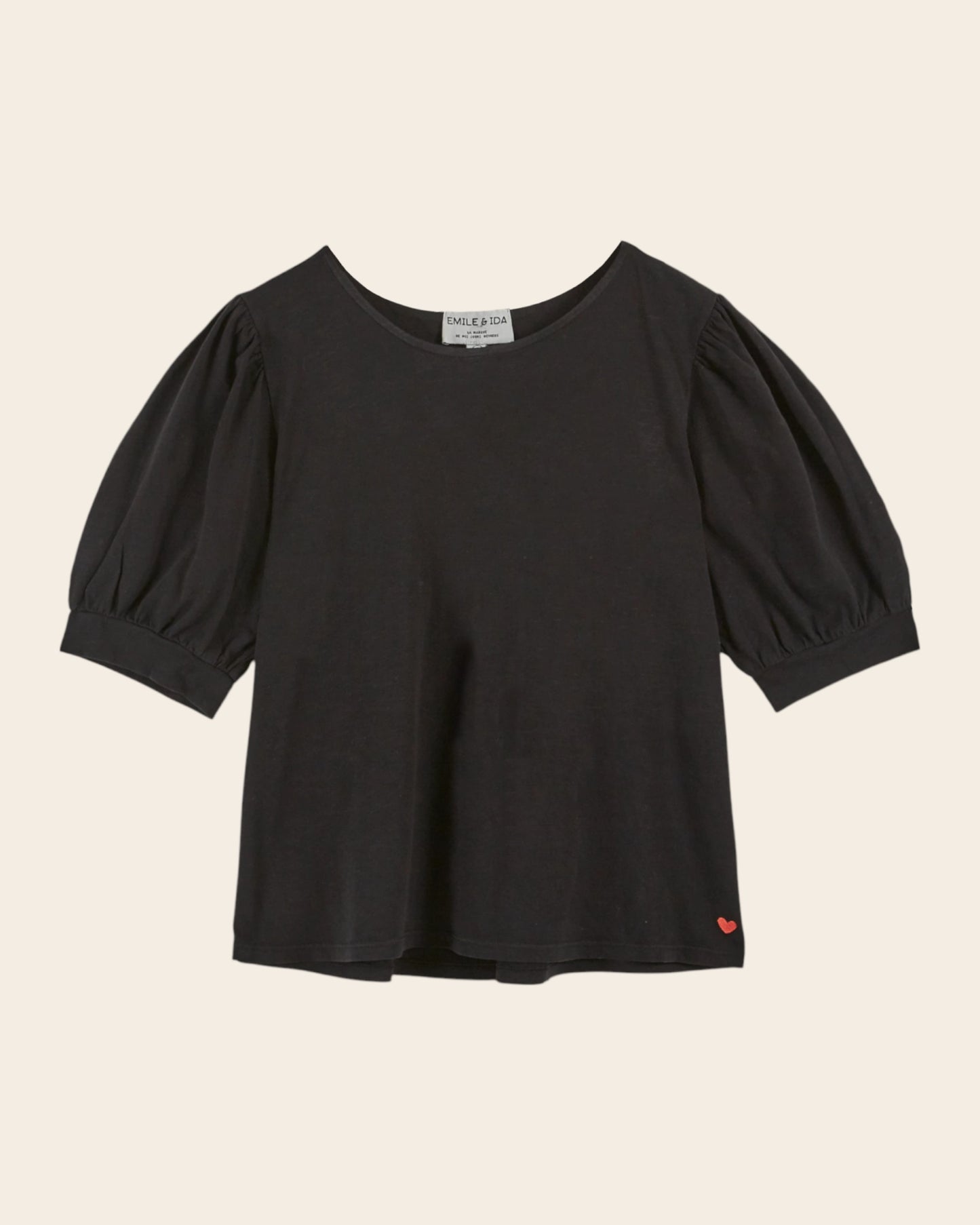 T-shirt - Manches ballon noir