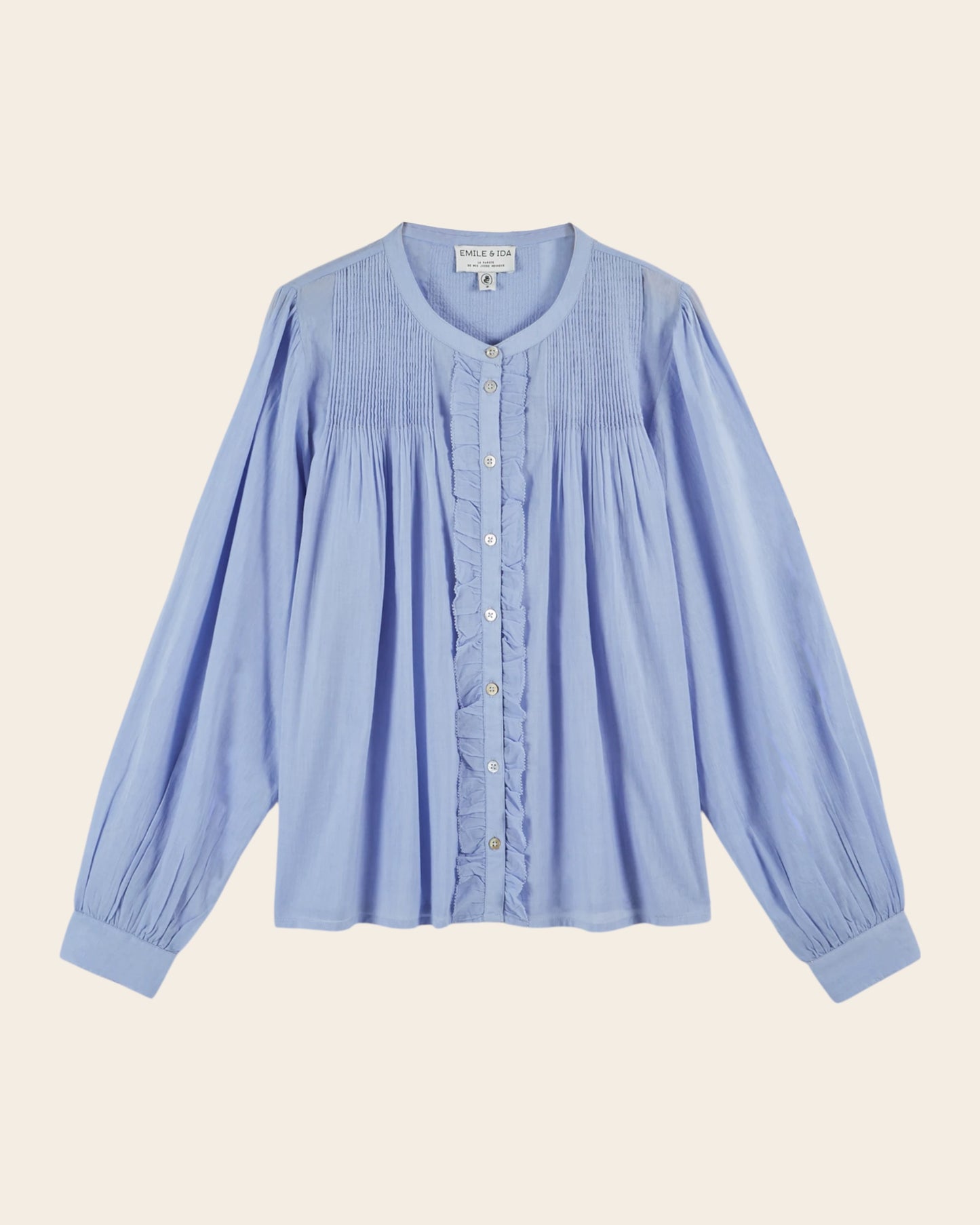 Blouse - Plissé bleu