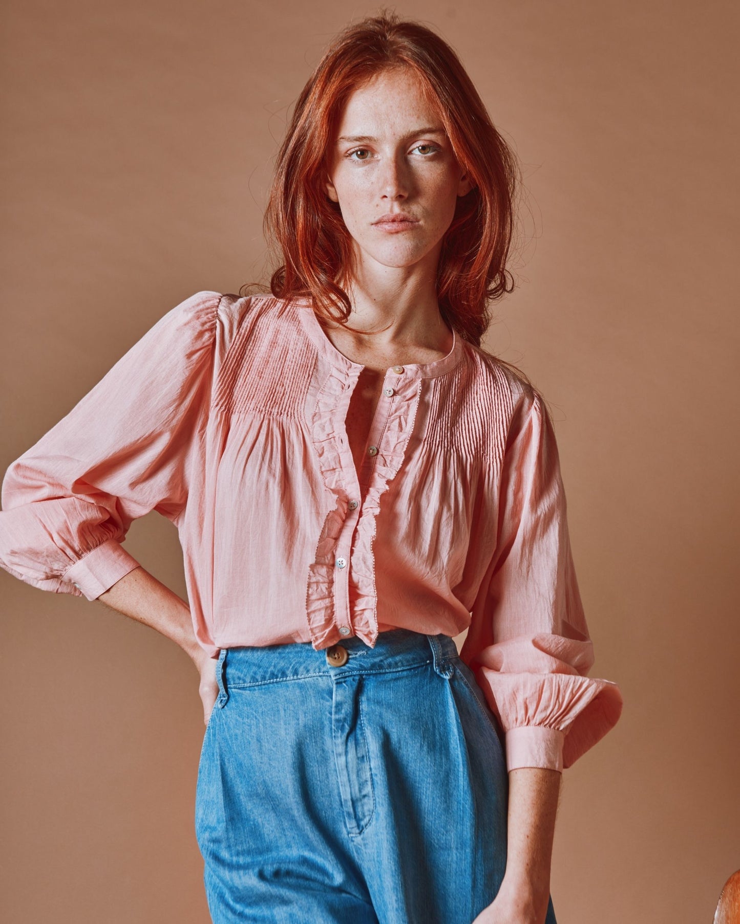 Blouse - Plissé rose