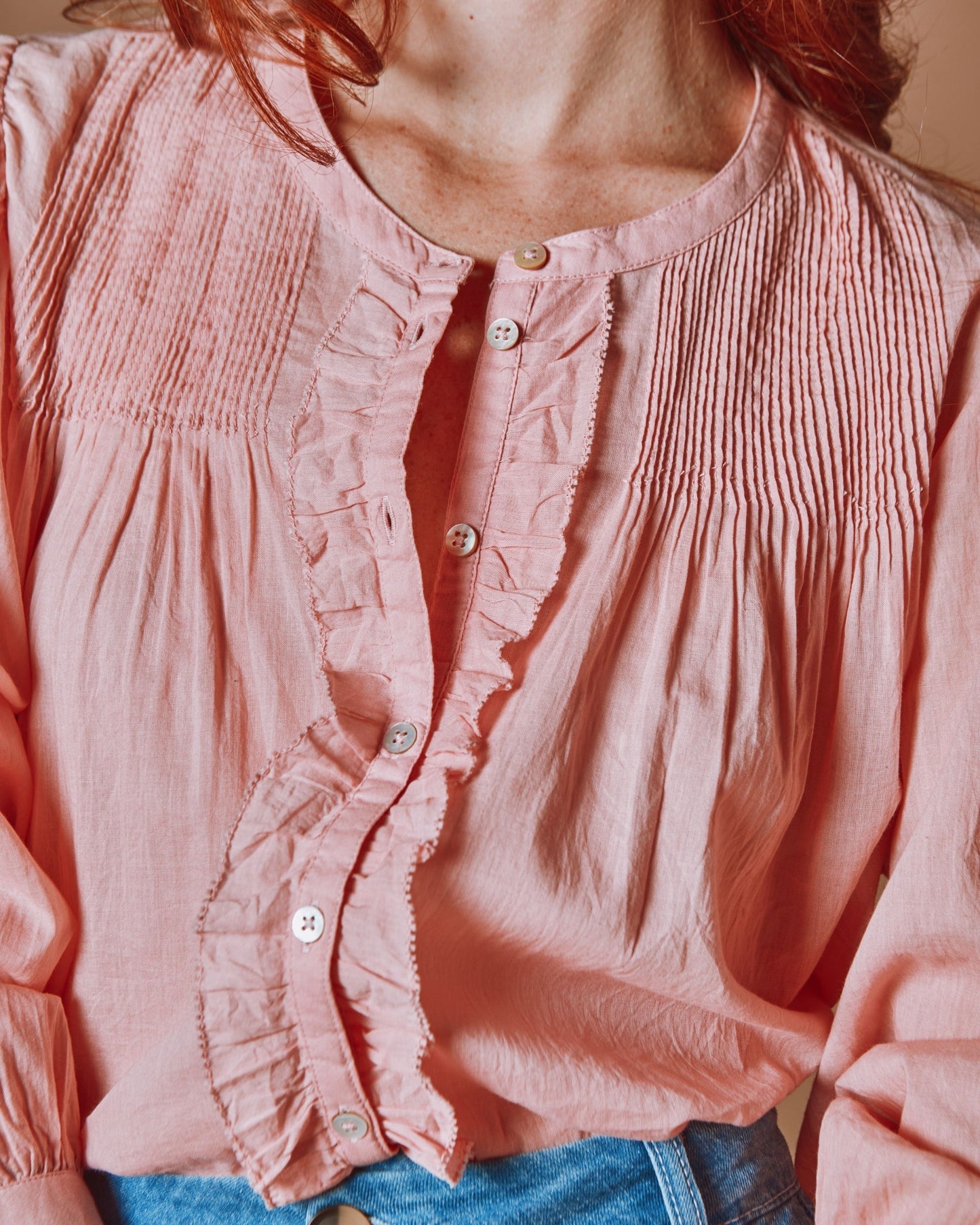 Blouse - Plissé rose