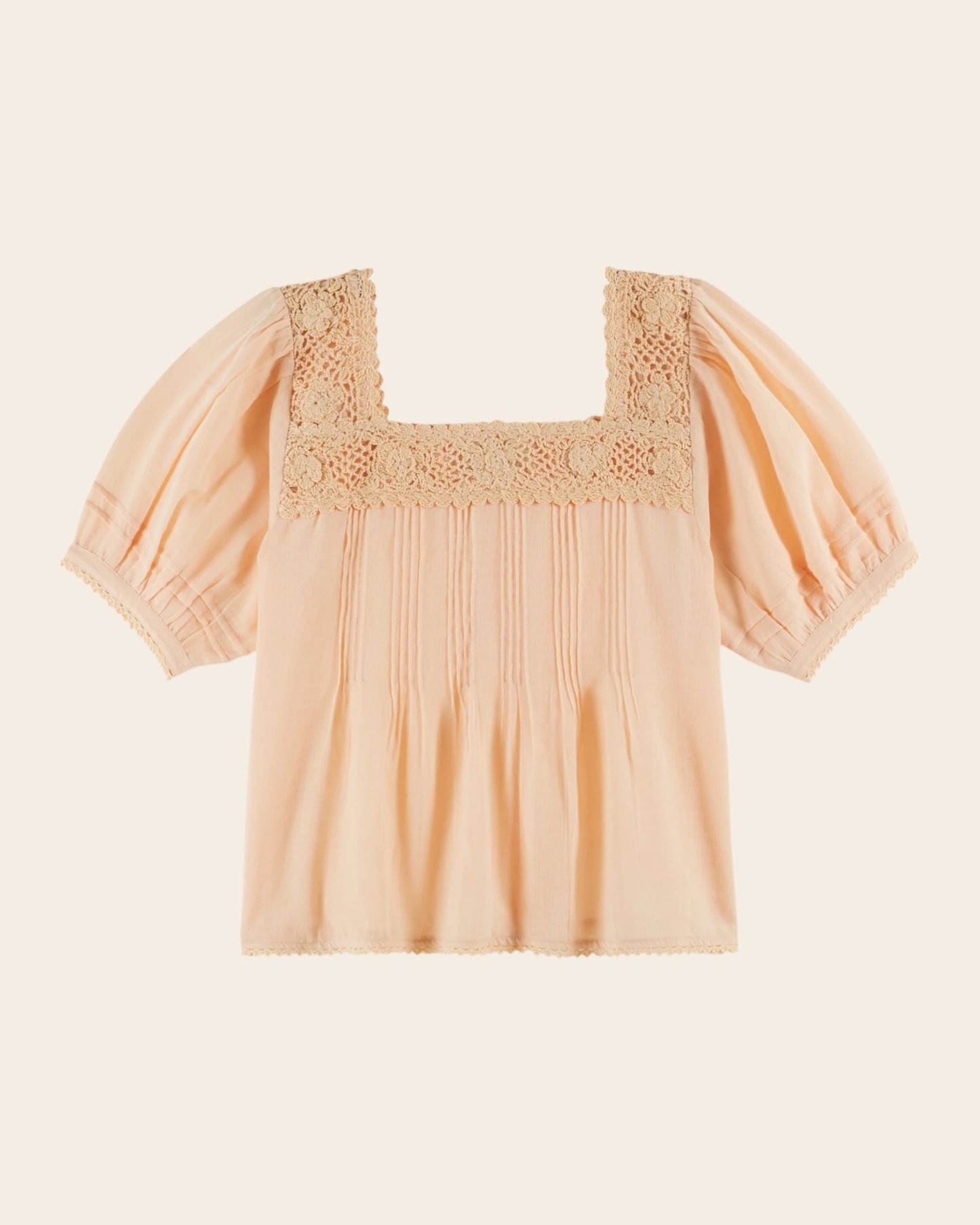 Blouse - Crochet abricot