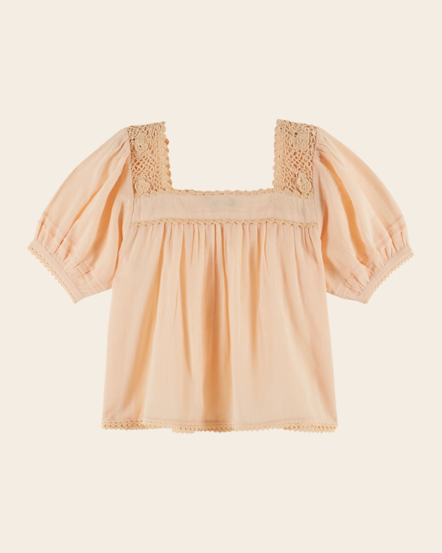 Blouse - Crochet abricot