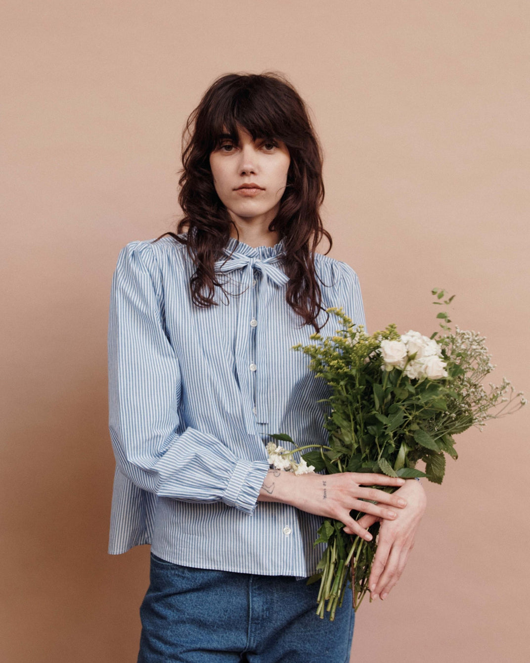 Blouse - Rayé bleu et blanc