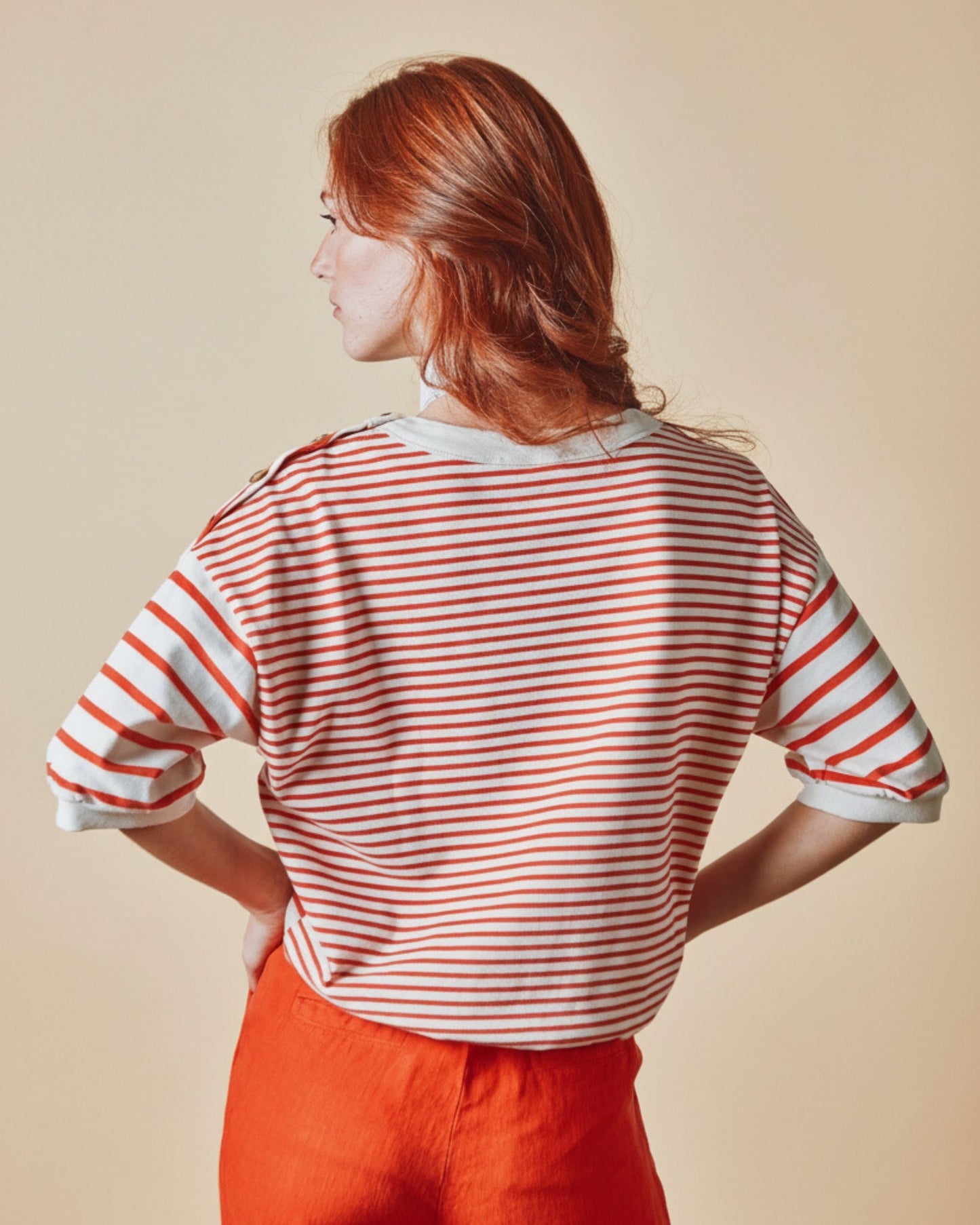 Sweat - Marinière rouge