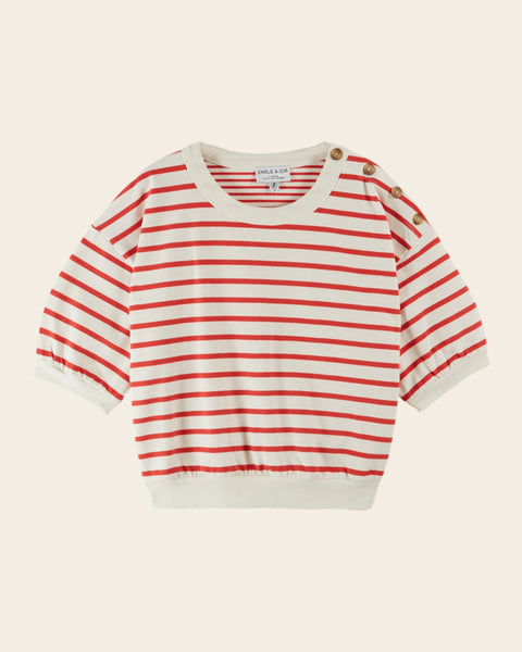 Sweat - Marinière rouge
