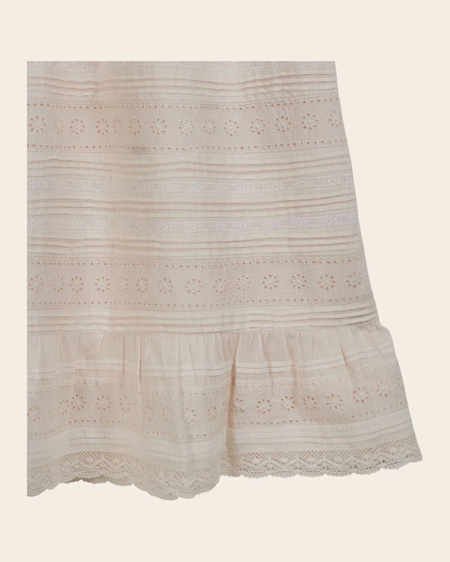Robe midi - Broderie crème