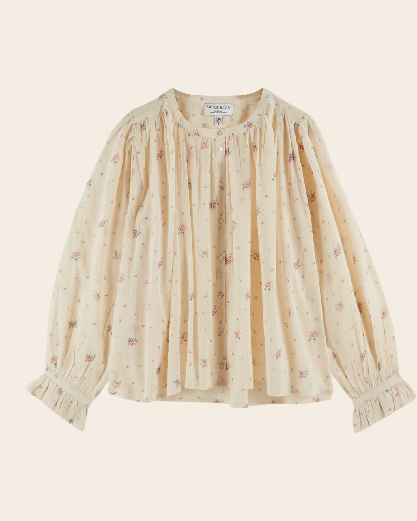 Blouse - Fleurie vintage crème