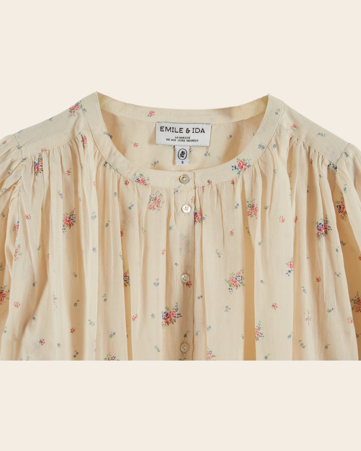 Blouse - Fleurie vintage crème