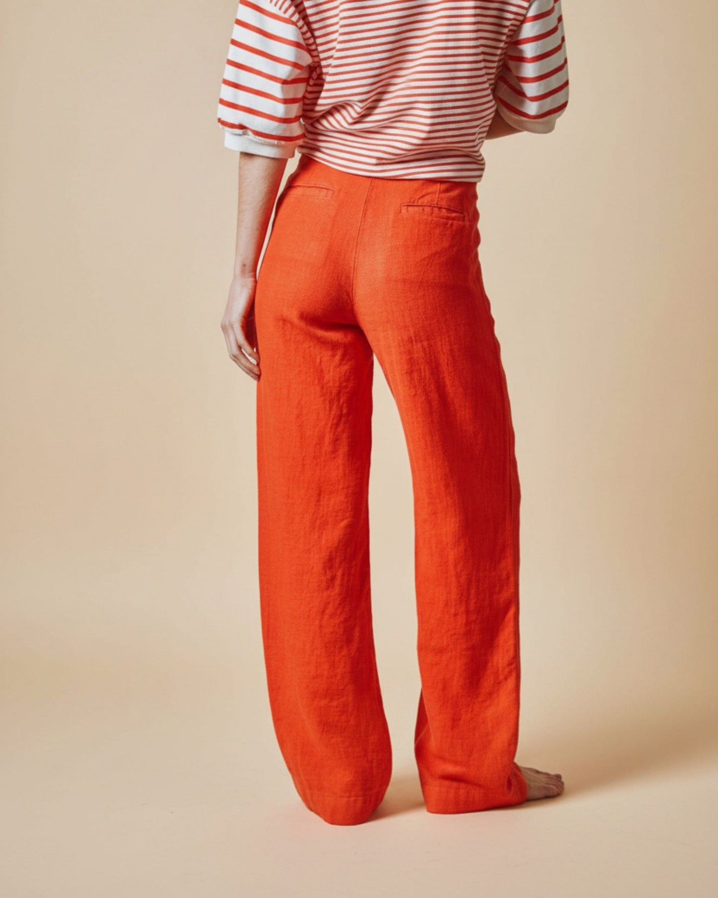 Pantalon - Lin rouge