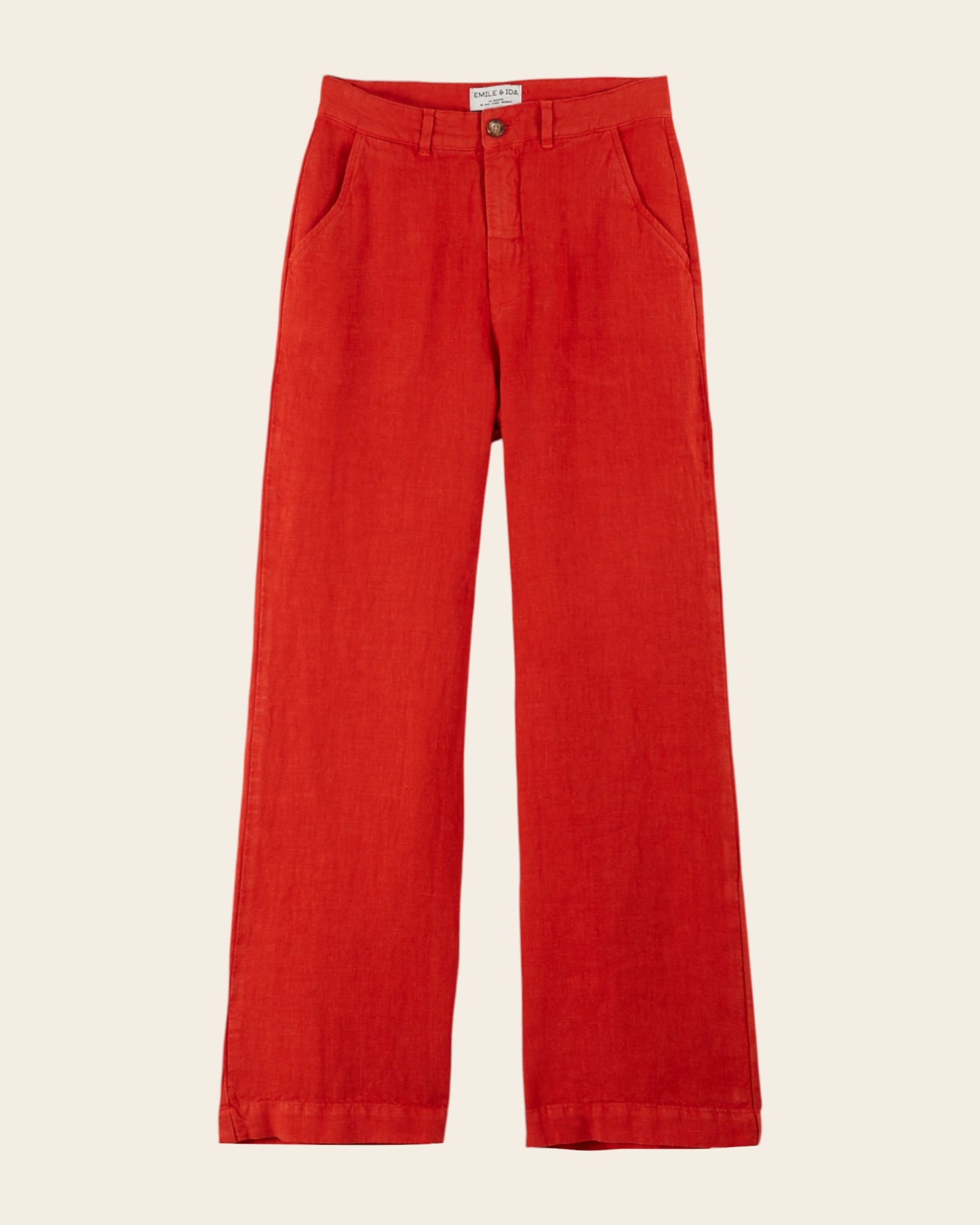 Pantalon - Lin rouge