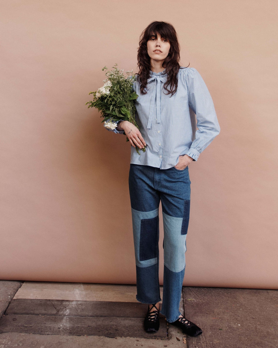 Jean - Patchwork bleu