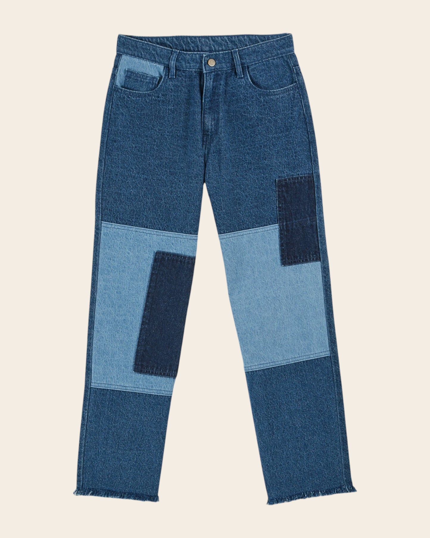 Jean - Patchwork bleu