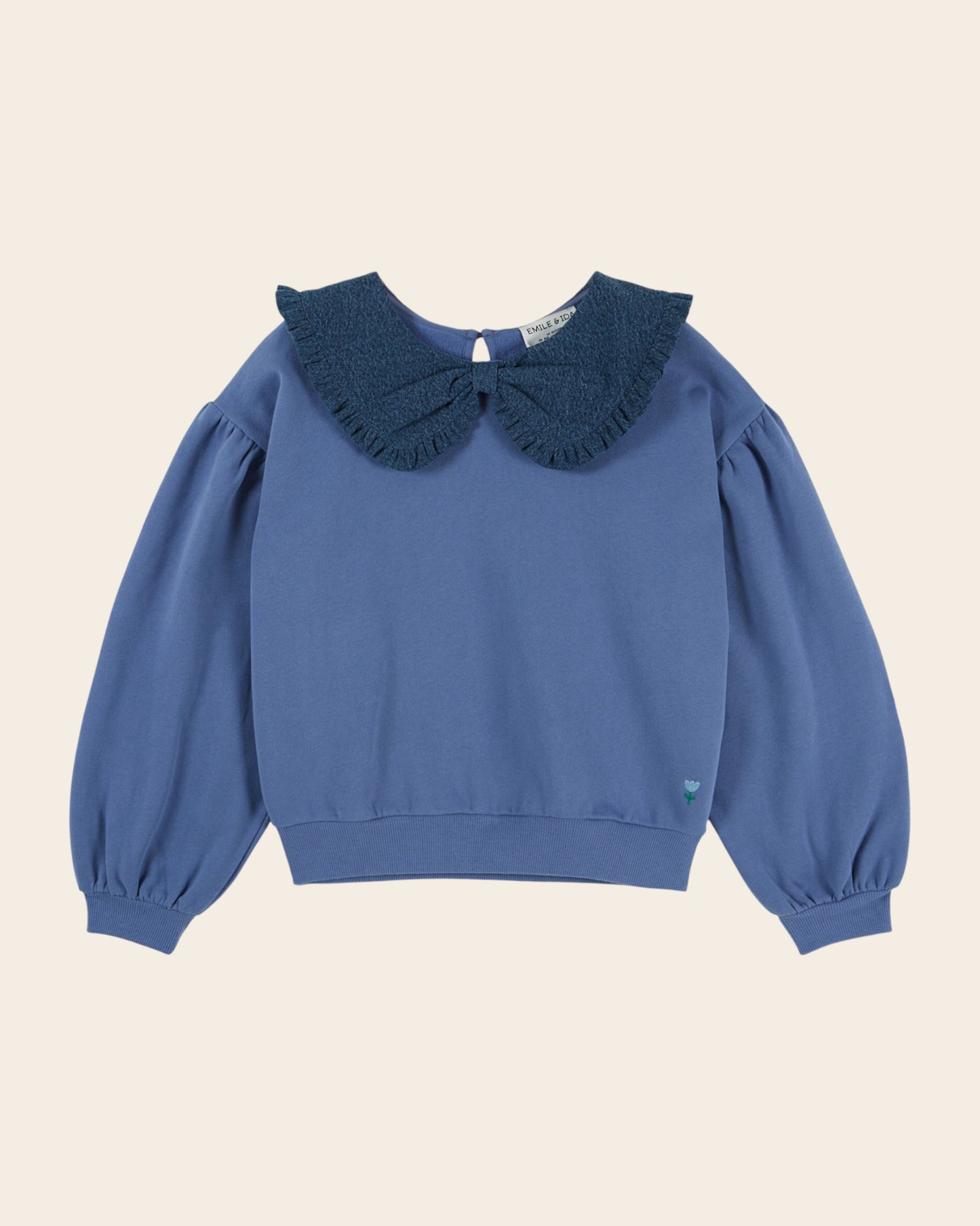 Sweat - Grand col bleu