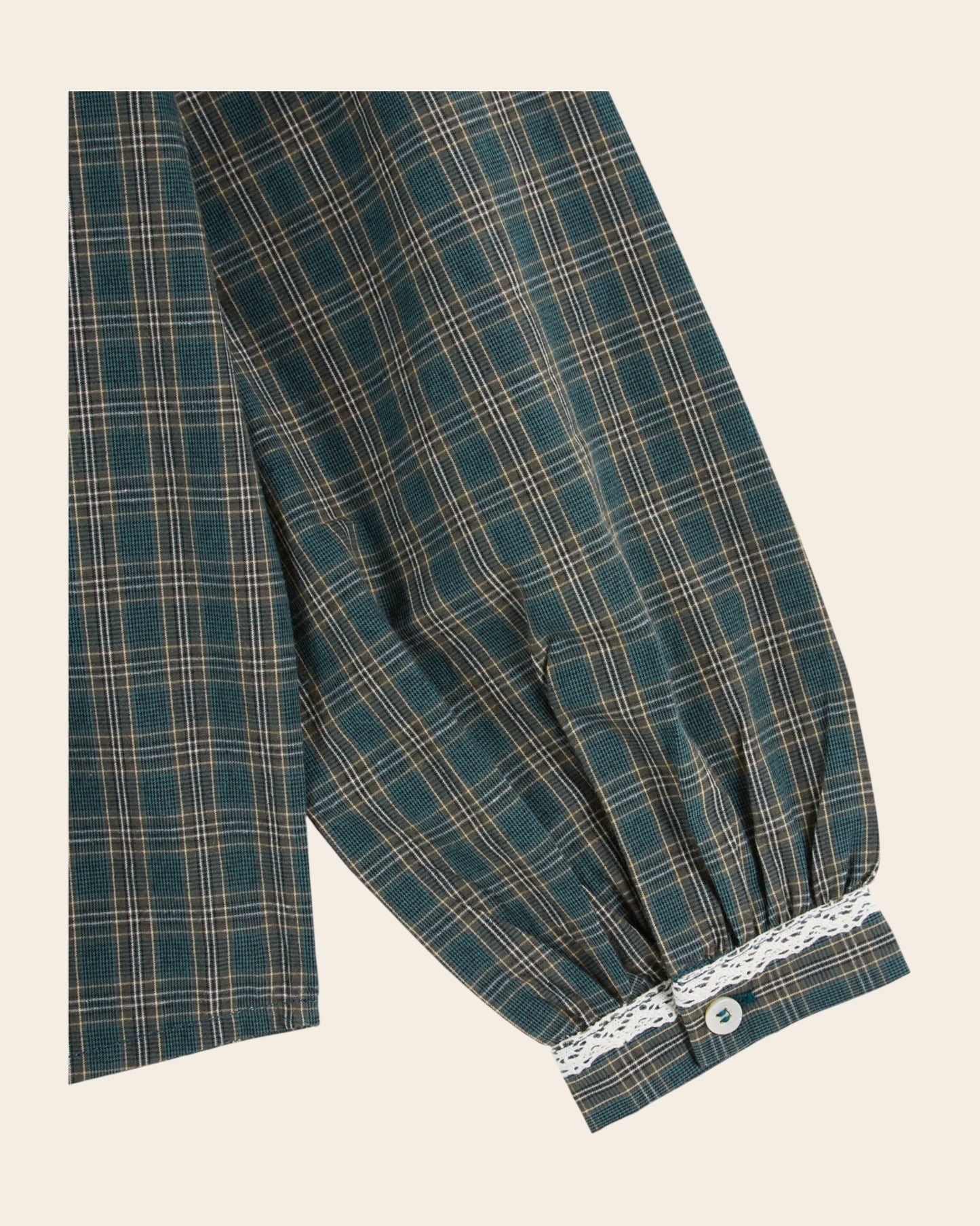 Blouse - Plissée carreaux forêt