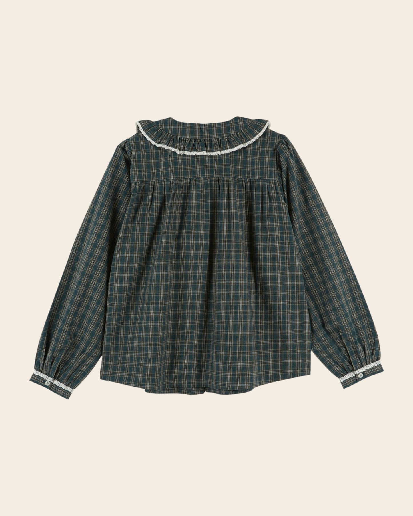 Blouse - Plissée carreaux forêt