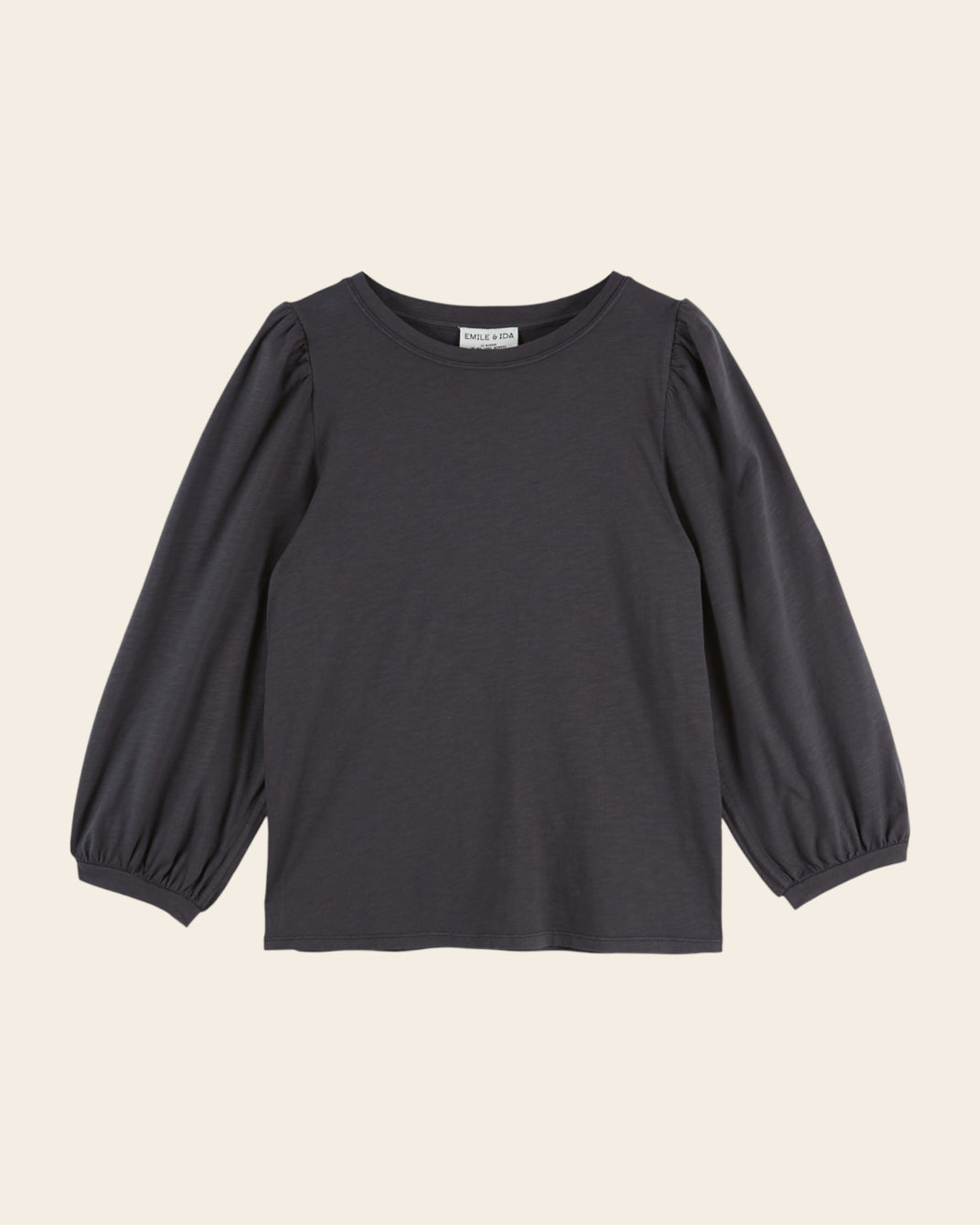 T-shirt - Manches ballons gris anthracite