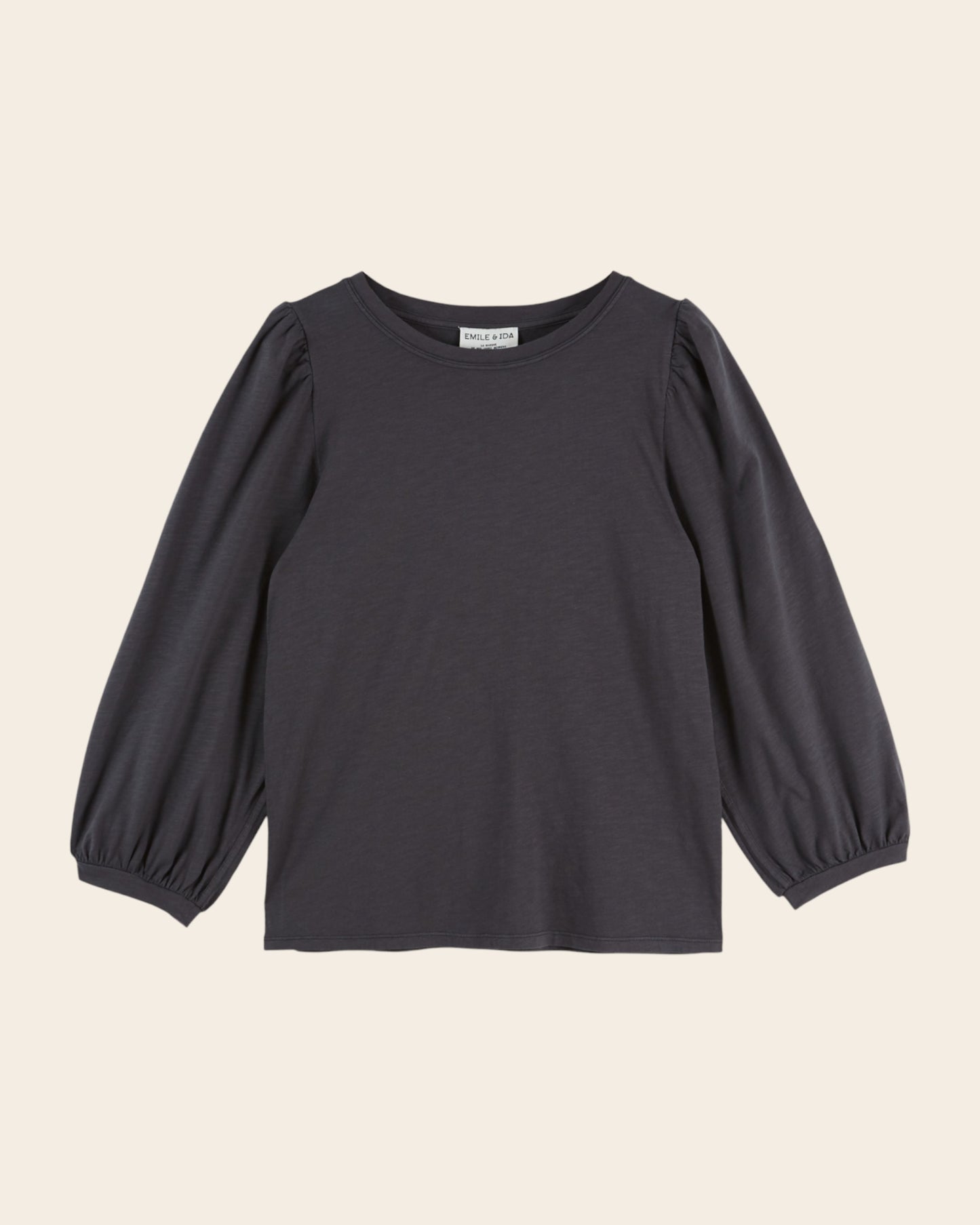 T-shirt - Manches ballons gris anthracite