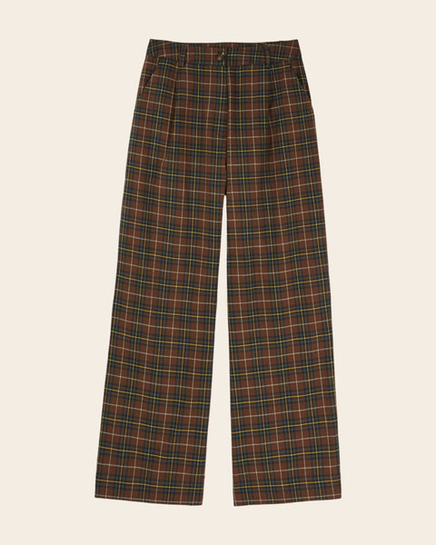 Pantalon - Carreaux marron
