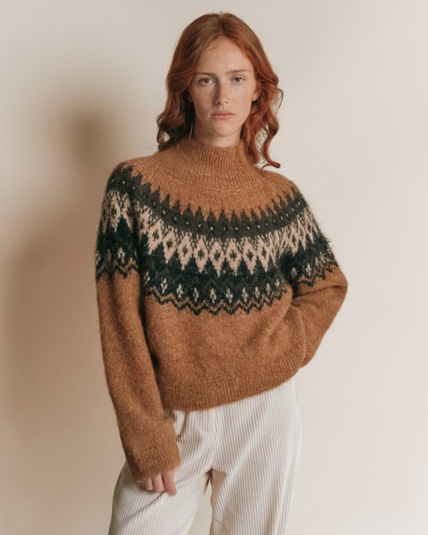Pull - Jacquard caramel