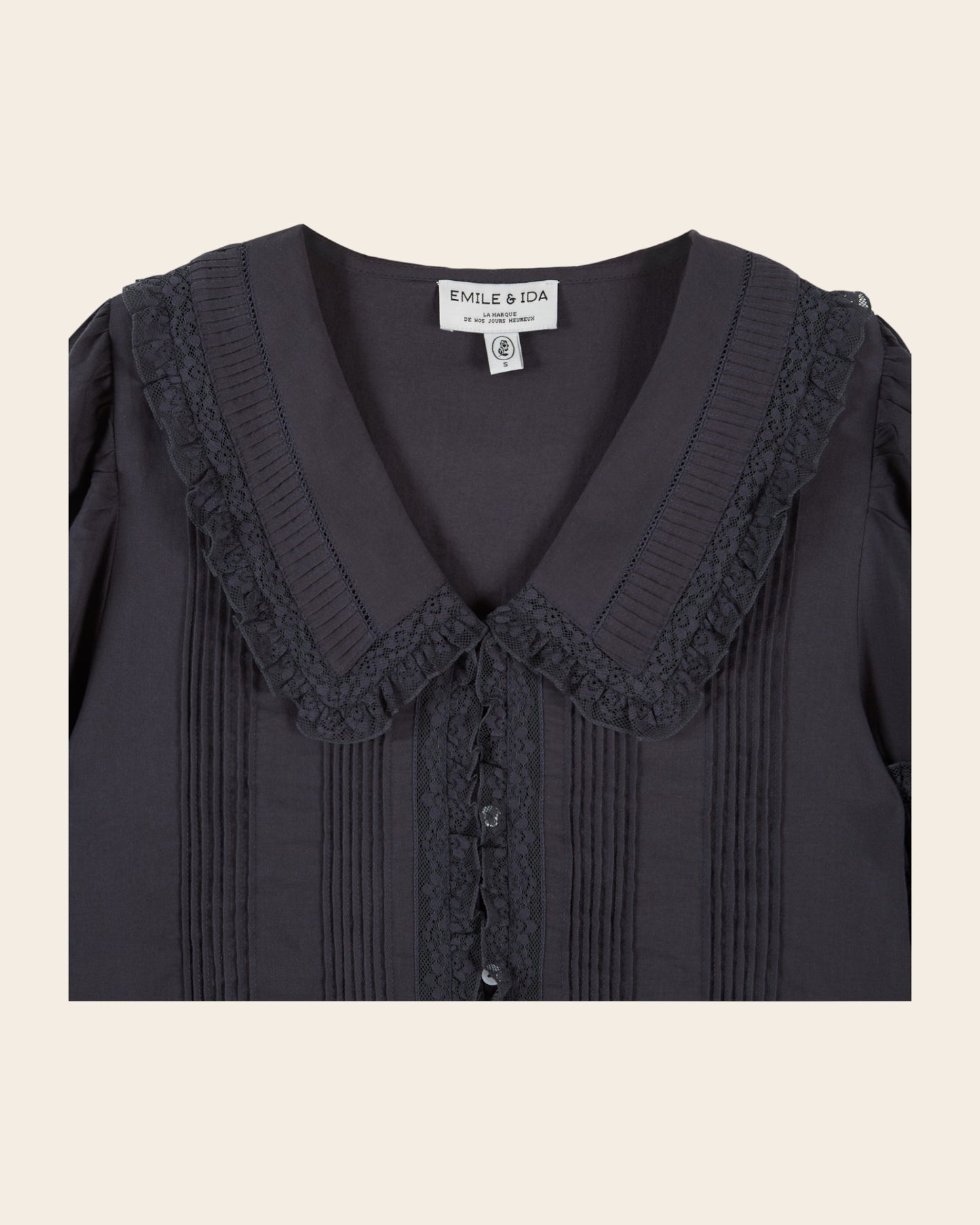 Blouse - Dentelle gris anthracite