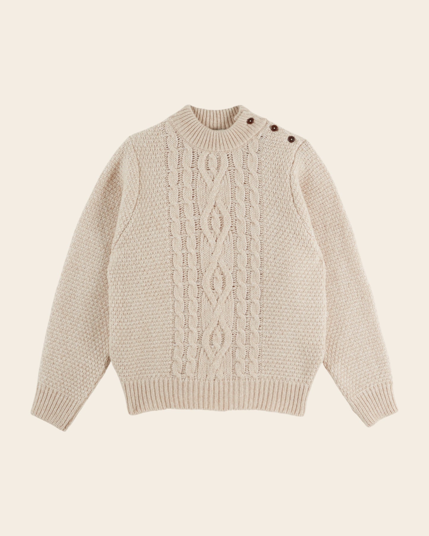 Pull irlandais - Torsadé beige