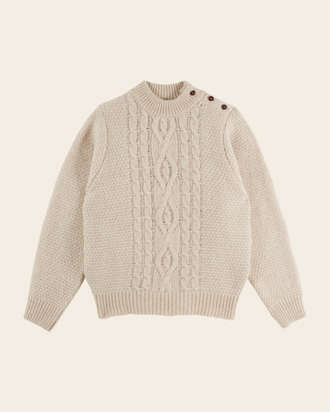 Pull irlandais - Torsadé beige