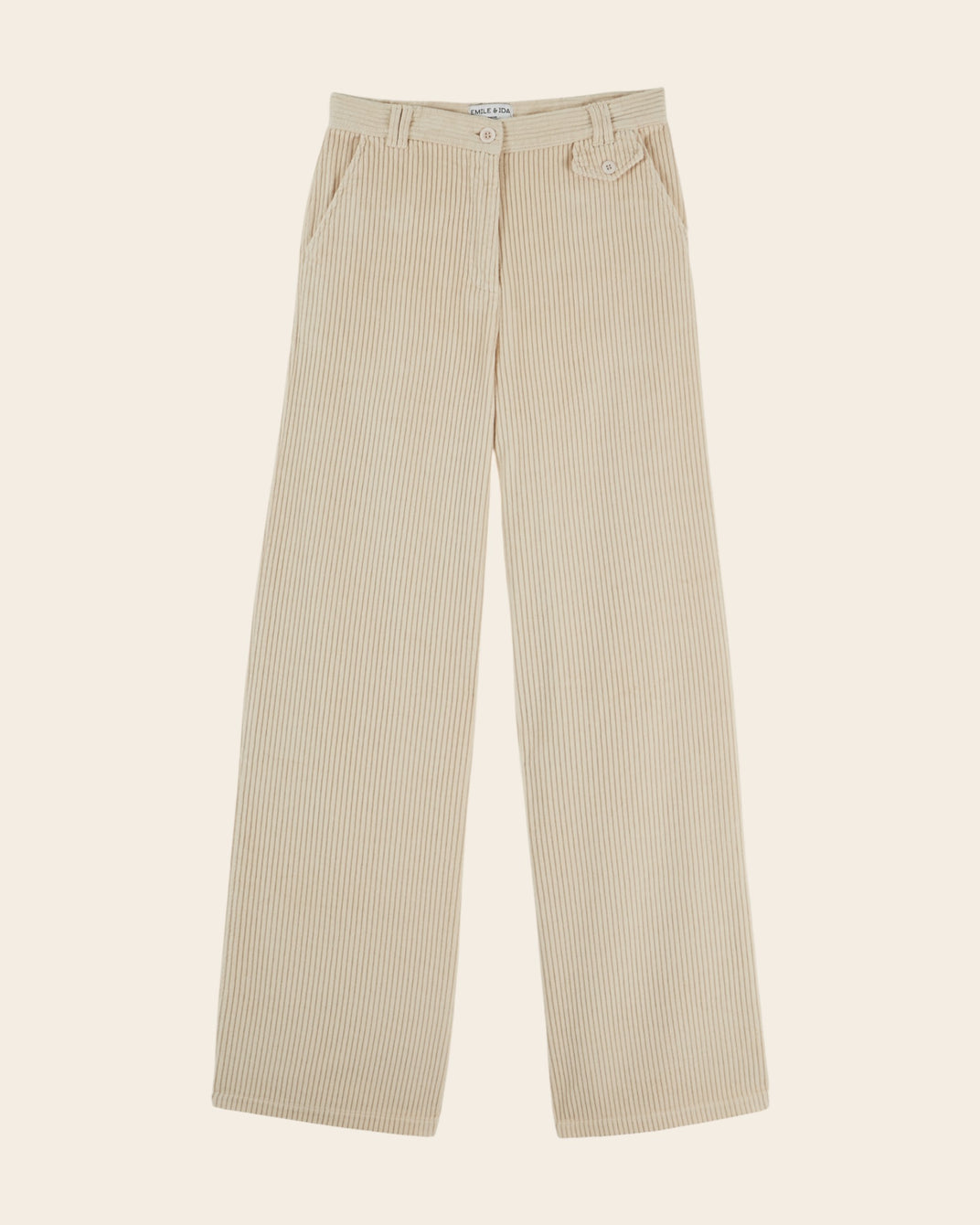 Pantalon - Velours cotelé crème