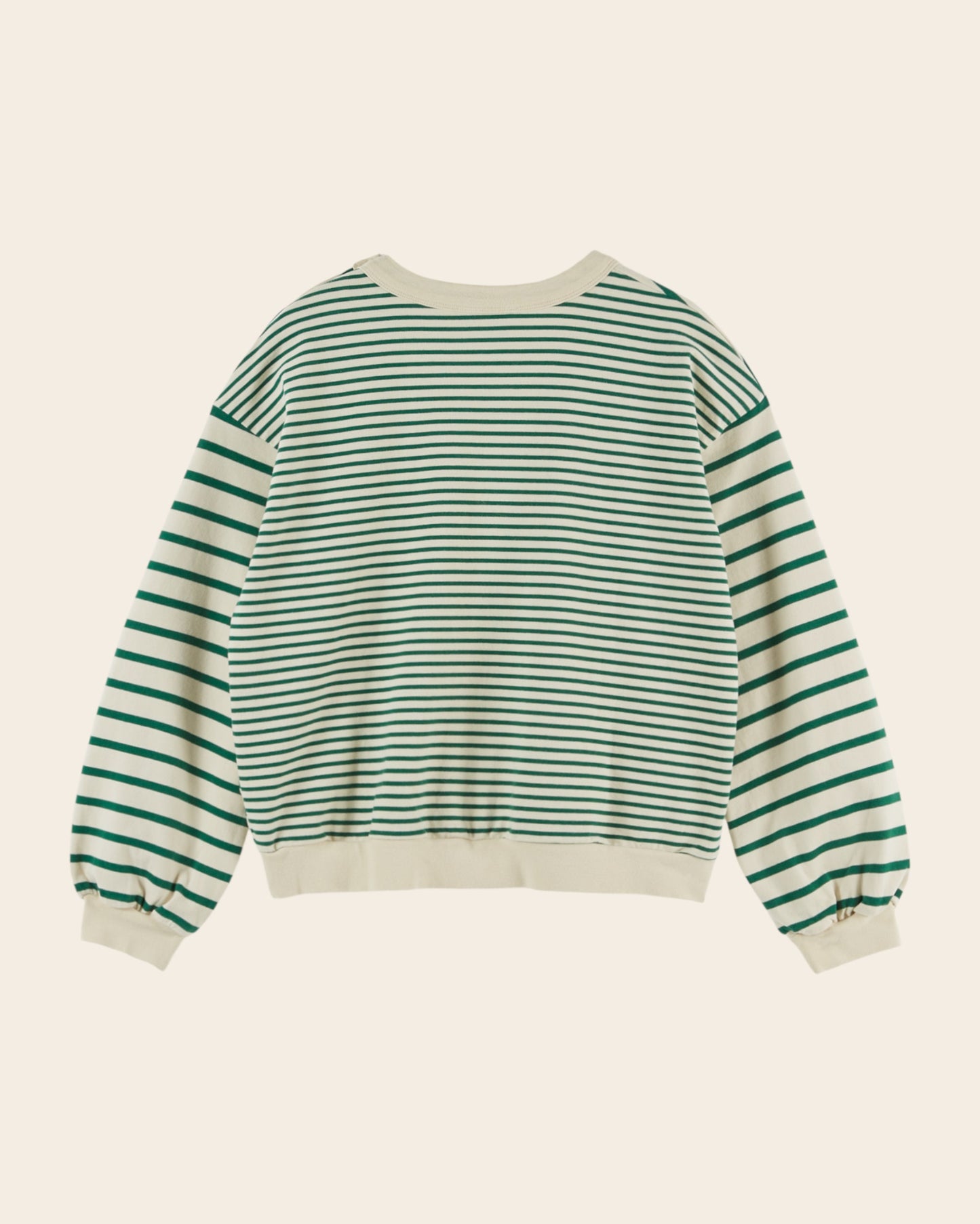 Sweat - Rayé vert et écru