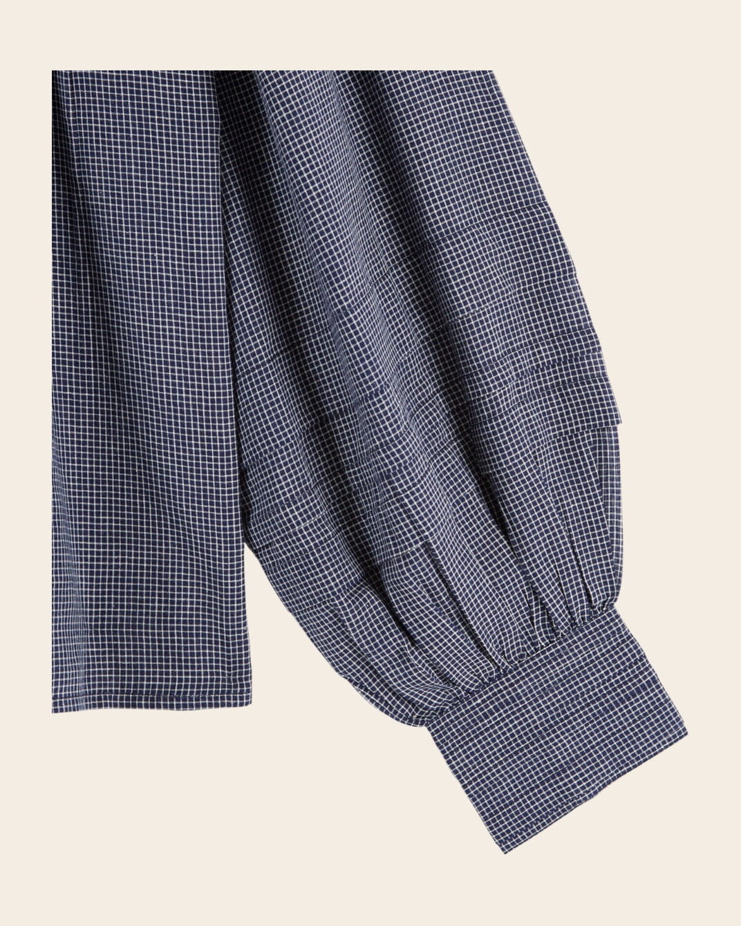 Blouse - Carreaux khadi marine